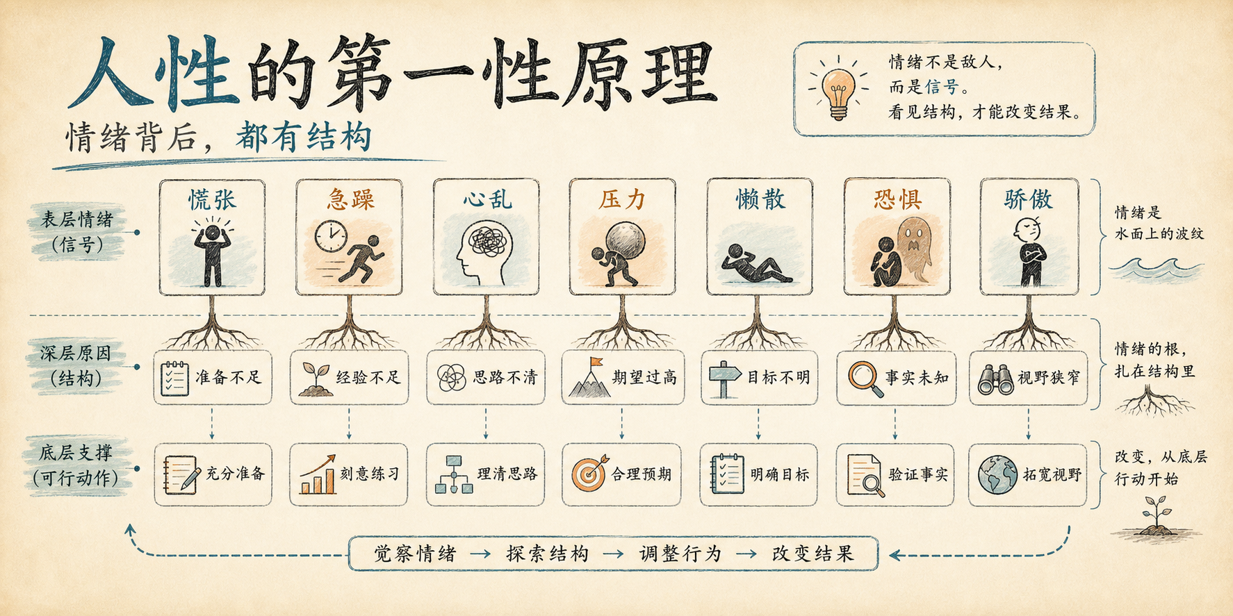 人性的第一性原理：别急着处理情绪，先找到它从哪里来