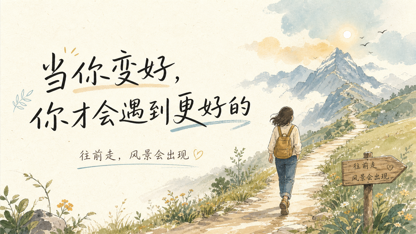 当你变好，你才会遇到更好的